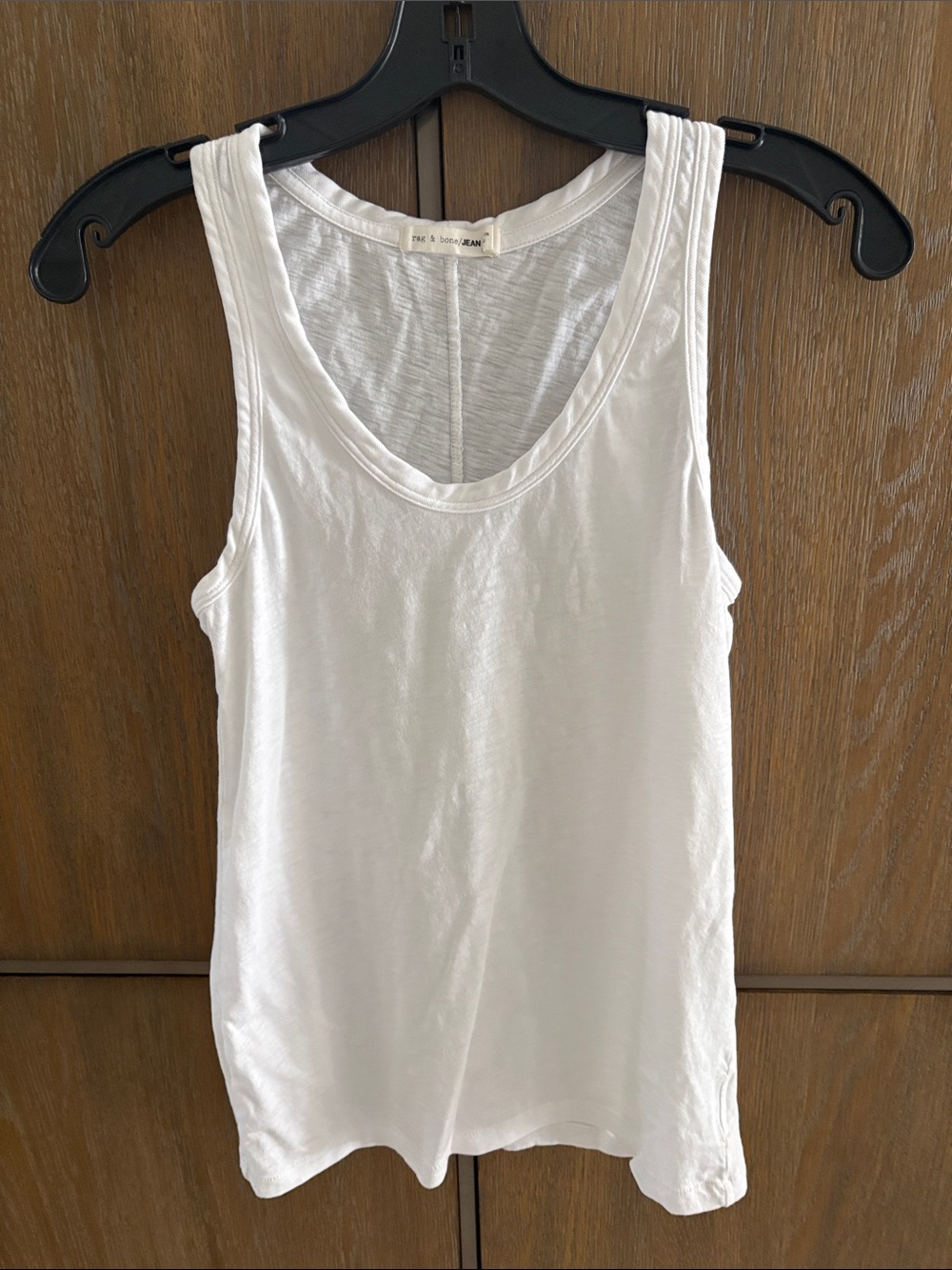 rag & bone White Scoop Neck Tank Top